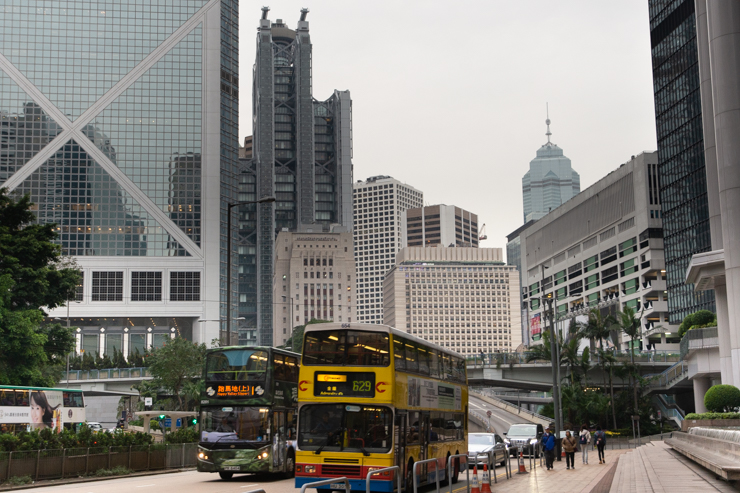 Calle céntrica de Hong Kong