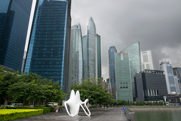 Vista del centro financiero de la ciudad