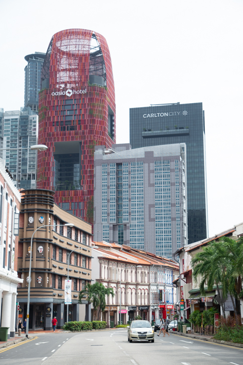 El moderno centro de singapur
