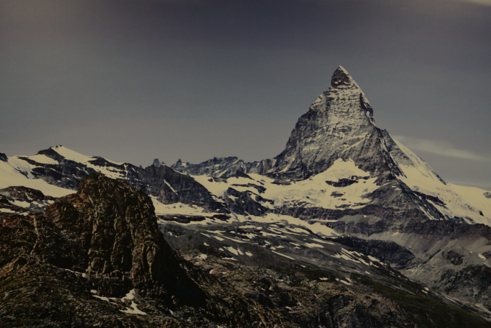 Esto fue lo único que pudimos ver del Matterhorn... un afiche