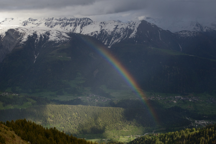 El arcoiris después de la lluvia