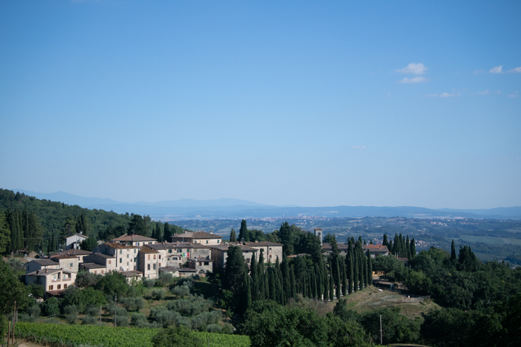 Vista de la Toscana desde la carretera