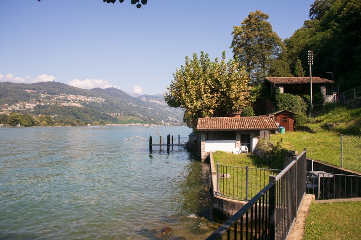 Vista del lago de Lugano desde la Colina D'oro