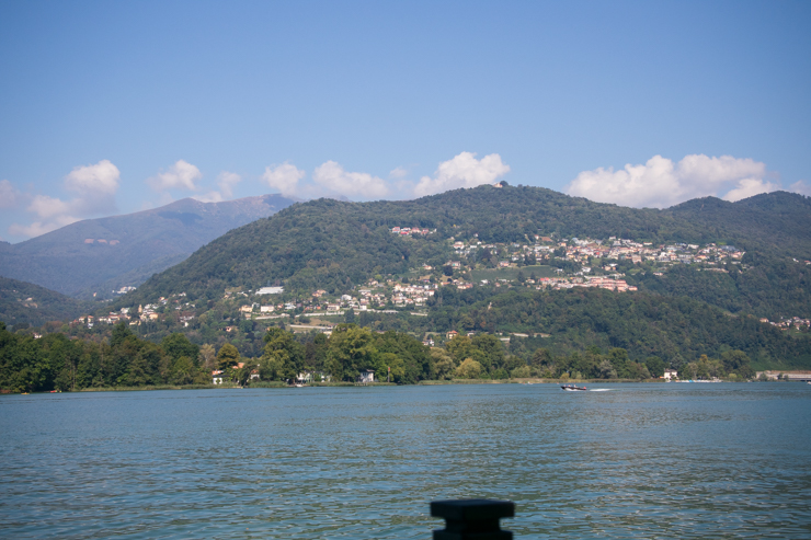 Vista del lago de Lugano desde la Colina D'oro